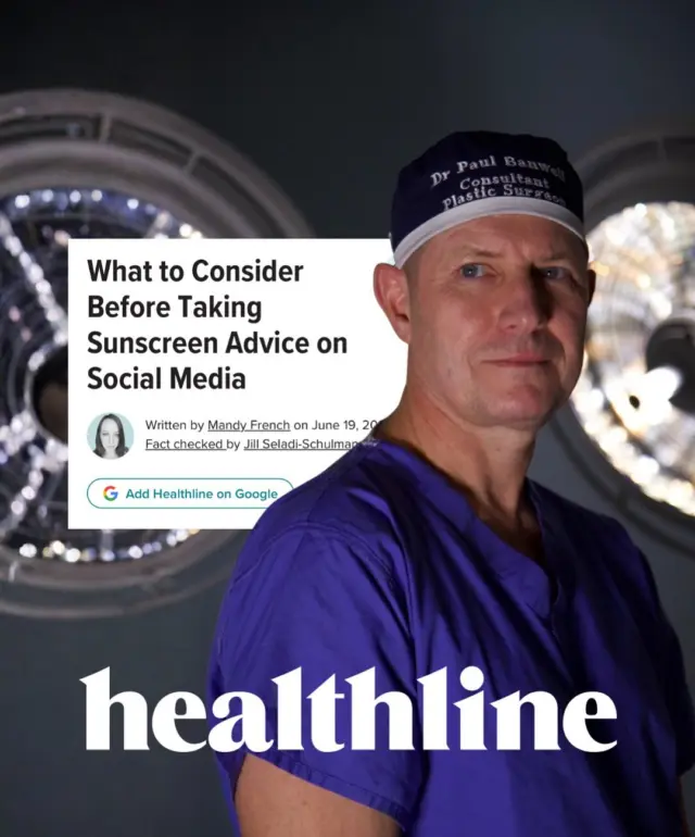 Featured in @healthline 

We’re proud to see Dr. Paul featured in one of the world’s leading health publications, sharing his expert perspective on the growing challenge of sunscreen misinformation across social media.

In the article, Dr. Paul discusses why viral content shouldn’t be mistaken for credible medical advice, and the importance of relying on evidence-based information when it comes to protecting your skin health.

As both a Consultant Plastic & Cosmetic Surgeon and skin health expert, Dr. Paul is passionate about educating patients with trusted, science led guidance - both in clinic and beyond.

🔗 Read the full article via the link in our Story Highlights.