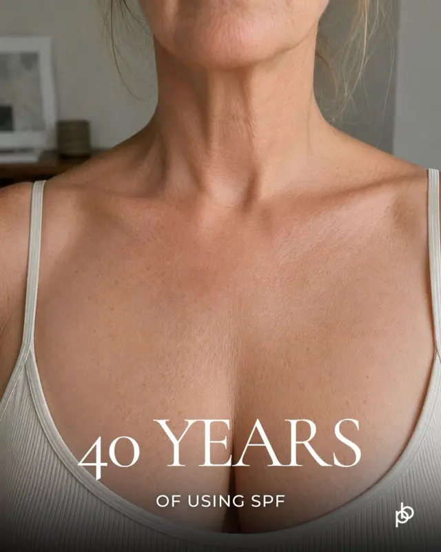 You moisturise your face. You wear SPF on your face. But what about your neck and chest? ☀️

The décolletage is one of the first areas to show the effects of long term sun exposure, yet it’s often forgotten in our daily skincare routine.

Over time, UV damage can contribute to:
• Pigmentation
• Fine lines and wrinkles
• Loss of elasticity
• Uneven skin texture
• An increased risk of skin cancer

🖤 The good news? It’s never too late to start ✨ 

Applying a broad spectrum SPF every morning to your face, neck and chest is one of the simplest and most effective investments you can make in your skin’s long term health.

Your skincare routine shouldn’t stop at your jawline! 

👇🏽 Be honest … do you apply SPF to your neck and chest every day, or is this your reminder to start?