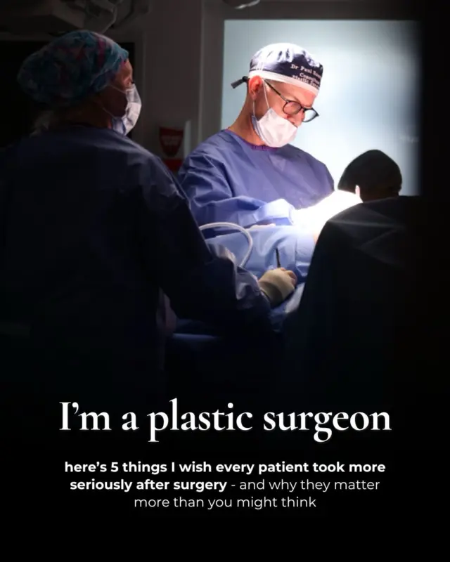 The operation may be over, but your body’s work is only just beginning🖤

Recovery is influenced by far more than what happens in theatre. Sleep, nutrition, stress, nicotine and the choices you make at home can all play a part in how your body heals.

These are 5 of the things Dr. Paul wishes more patients took seriously post-op - because the seemingly small things can matter more than you think.

Preparing for surgery? Save this as part of your recovery checklist🖤
